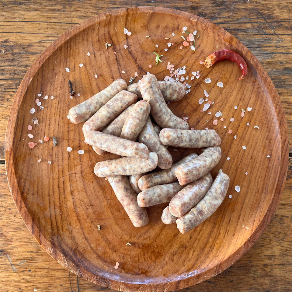 pork, miso & ginger chipolatas