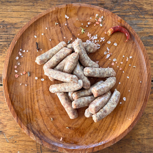 pork, miso & ginger chipolatas